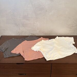 Lulu's white/ pink / olive Bodysuit Relaxed Fit